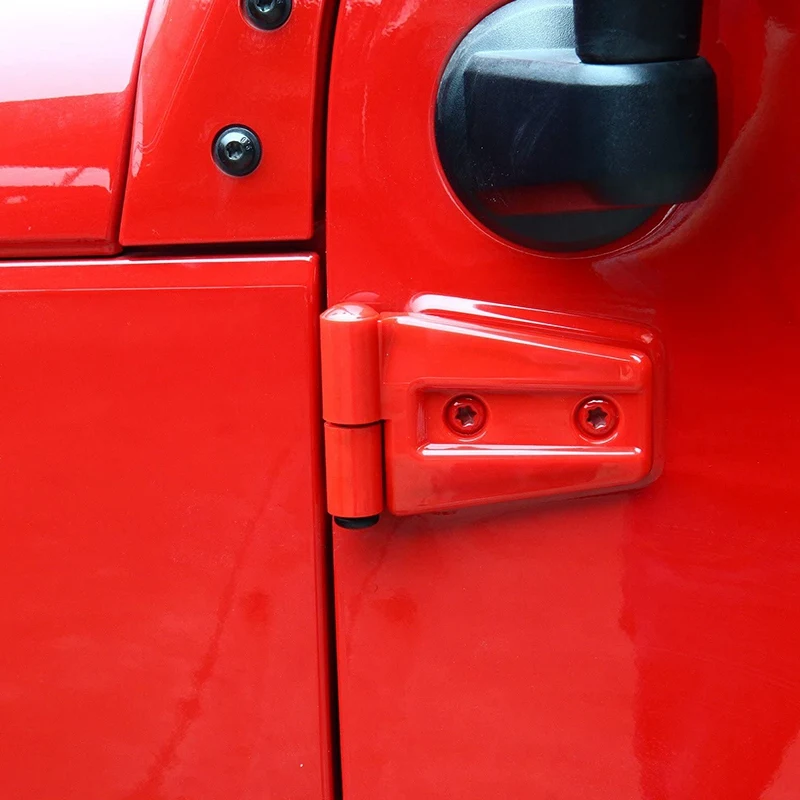문짝 힌지 커버 보호대, 지프 랭거 언리미티드 루비콘 사하라 스포츠 액세서리, 2007-2018 JK JKU 8 개