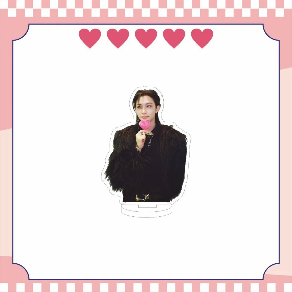 Korean Idol Felix Hyunjin Valentine's Day New Acrylic Double-sided Standing Tabletop Ornament Seungmin Han Changbin Lee Know 3