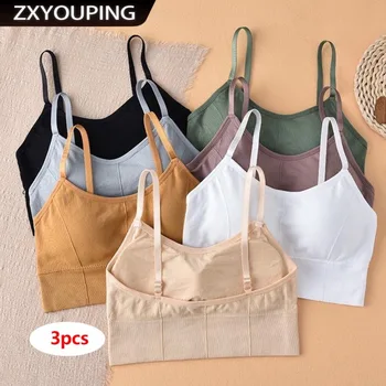 ZXYOUPING 3PCS Adjustable Sports Bra with removable cups Seamless Comfortable Sexy Wireless Bra For Women /fitness/Yoga/Sports/g 1