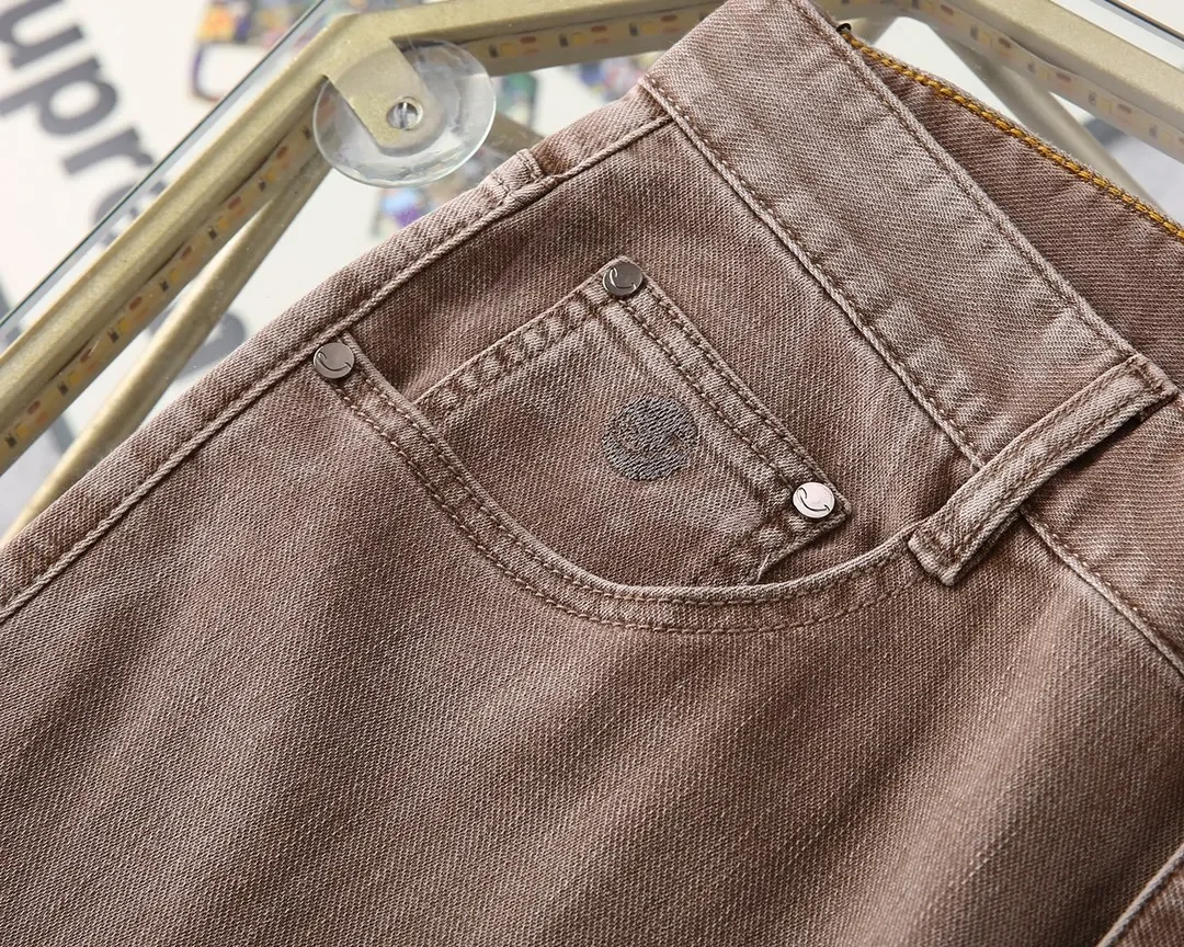 BILLIONAIRE BLSK CPRT Jeans Thin Cotton Men 2025 Spring Summer new Business Embroidery Straight outdoors Big size 30-40 Pants 5