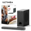 ULTIMEA Ultra-Slim TV Speakers Sound bar for TV, 2.1 PC Soundbar with Subwoofer 5.3 Bluetooth Mini Sound Bar for PC Gaming, ARC 1