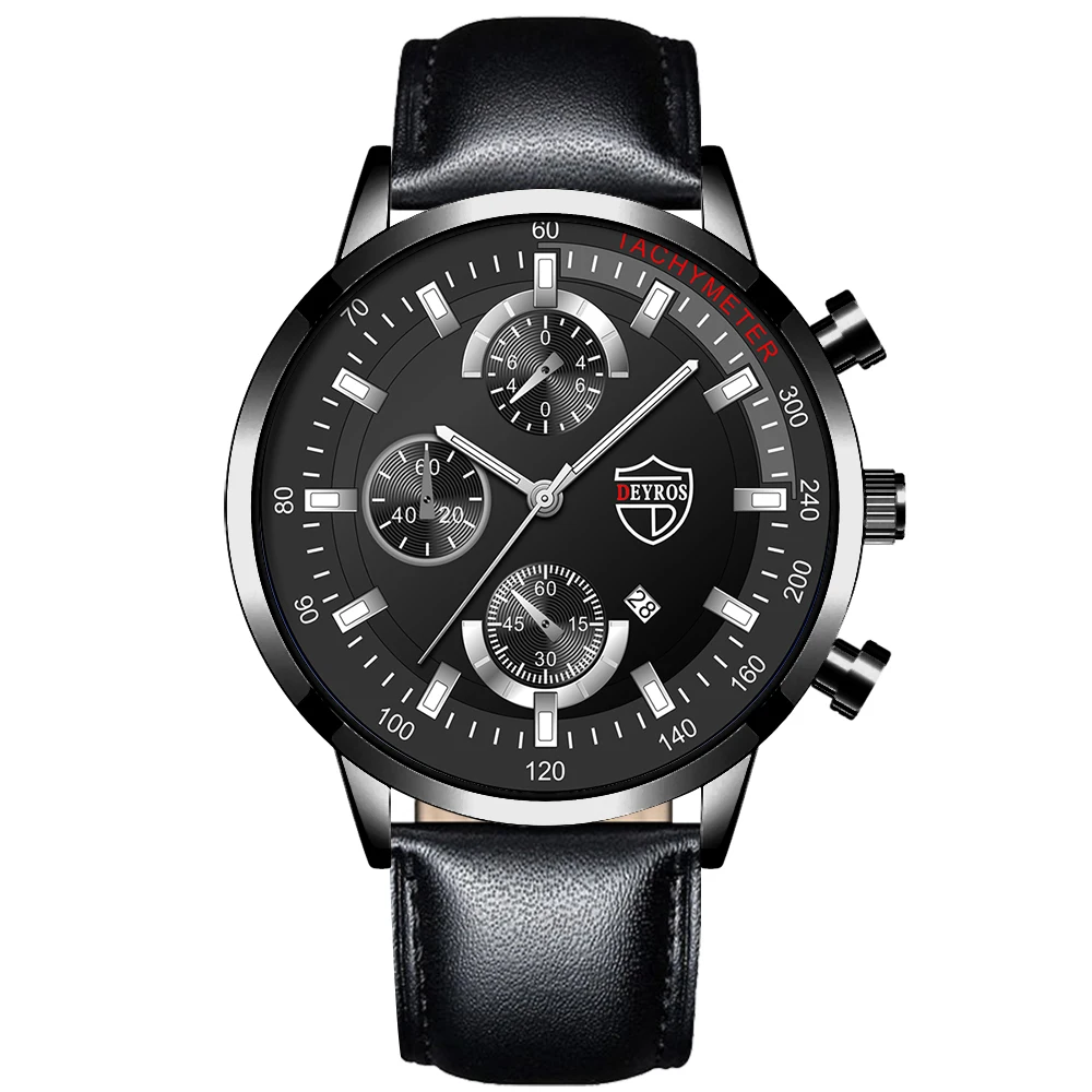 Fashion Mens Watches Men Business Stainless Steel Quartz Wrist Watch Man Casual Leather Watch Luminous Clock relogio masculino 