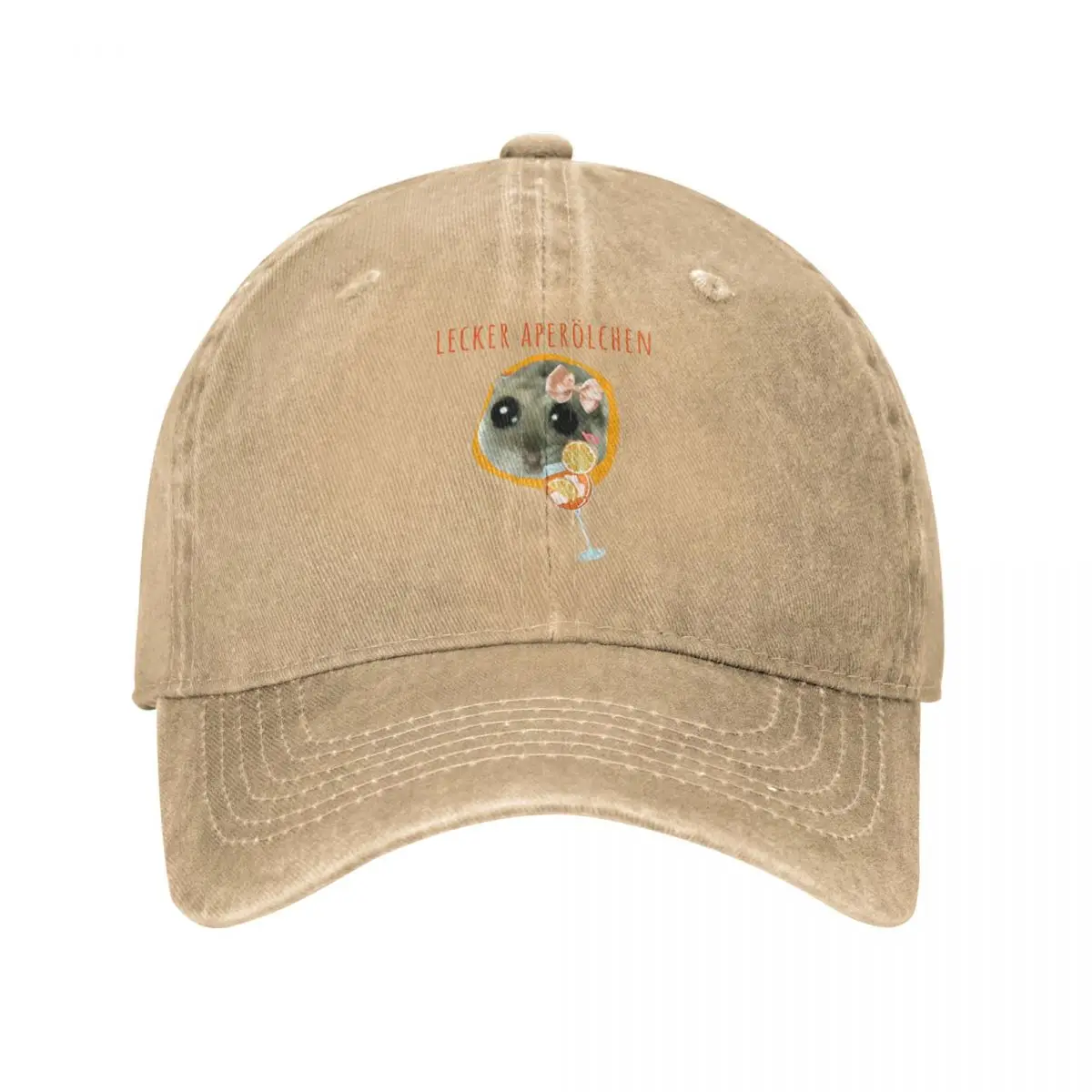 

Classic Delicious Aperolchen Sad Hamster Meme Trucker Hat Unisex Style Distressed Denim Cap Humor Outdoor Running Golf Caps Hat