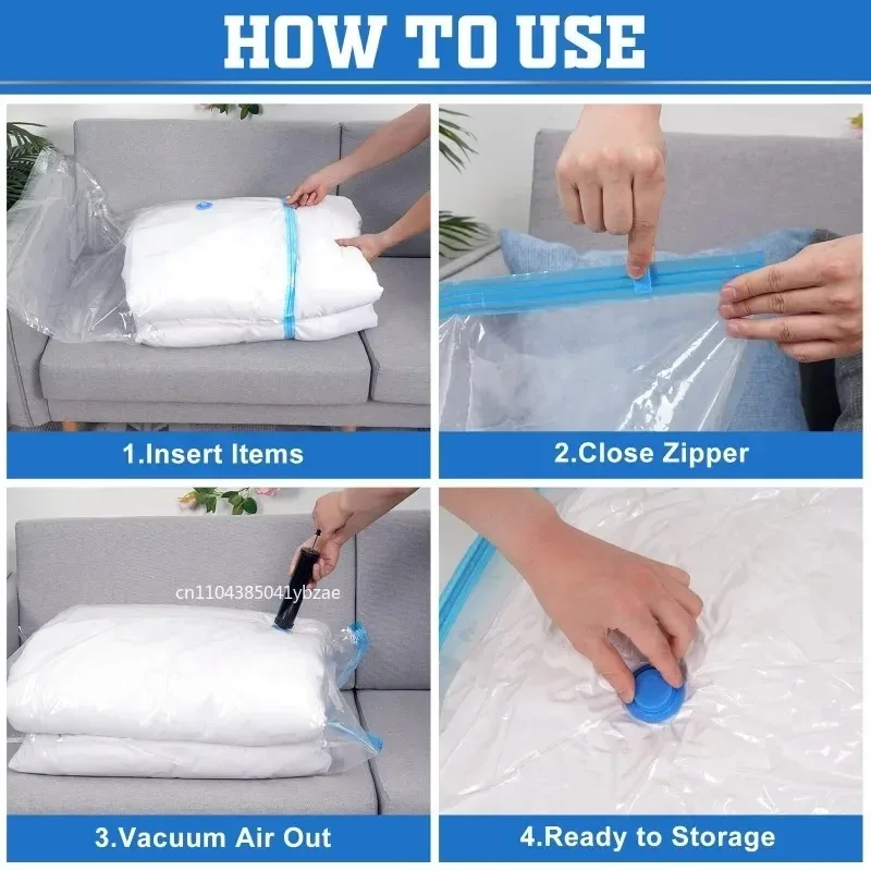 Thickened Vacuum Compression Bag Transparent Quilt Clothing Storage and Sorting Household