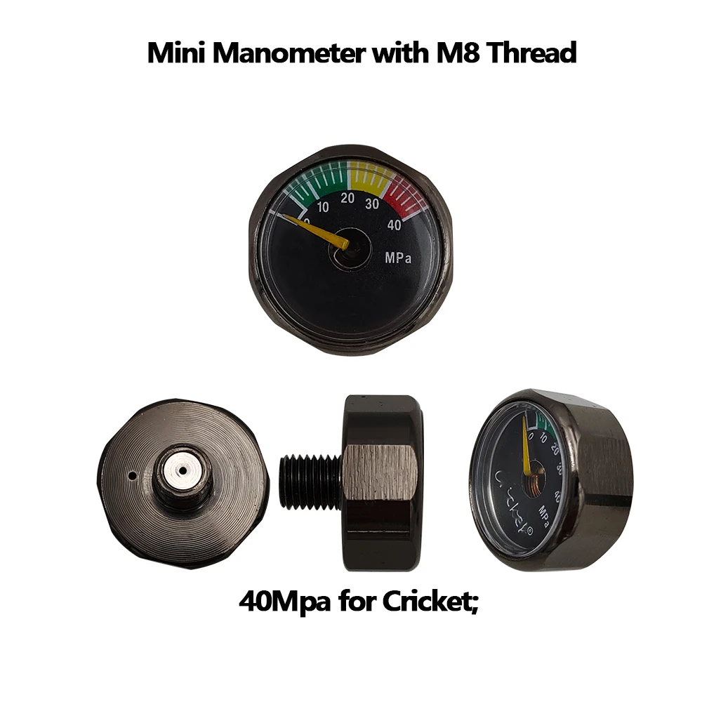 Airsoft Mini Micro M8 30mpa/40mpa für Cricket, 0-6000psi Zifferblatt Druck Manometer Manometer Manometer Hochdruck 25mm Durchmesser