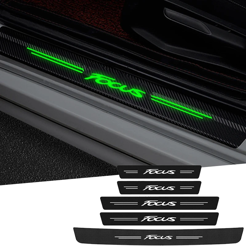 Luminous Car Door Sill Tape Trunk Threshold Protective Strip for Focus