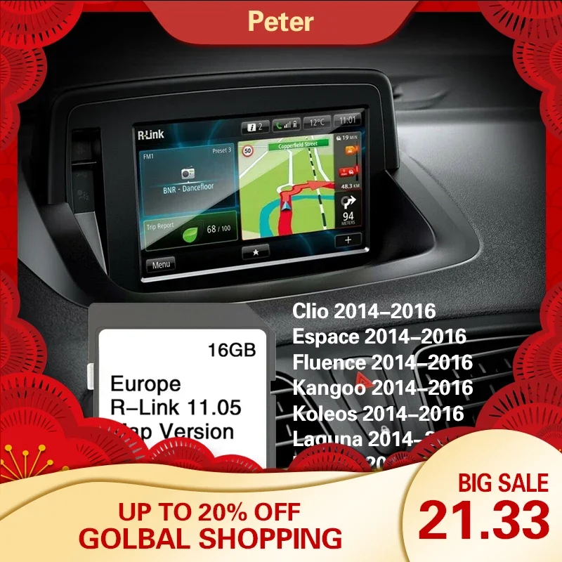 Per Renault Megane Laguna Kangoo Carminat R-Link 11.05 Sd Card Sat Nav 16Gb Europa Uk 2023 Map Navigazione Stradale Gps Spedizione Gratuita