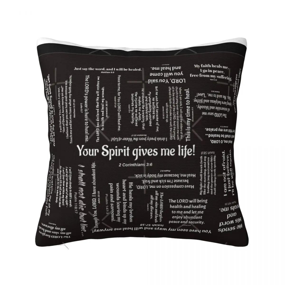 

Healing Scriptures Blanket - Black Pillow Cover Decorative Pillows Cushion Cover 45*45 Pillow Case Pillow Cover