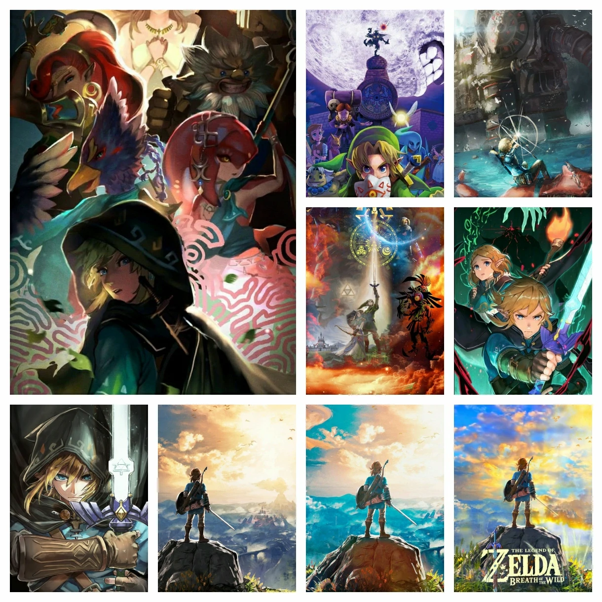 Full Drill Round/Square Diamond Painting Mosaic Zelda Picture Cross