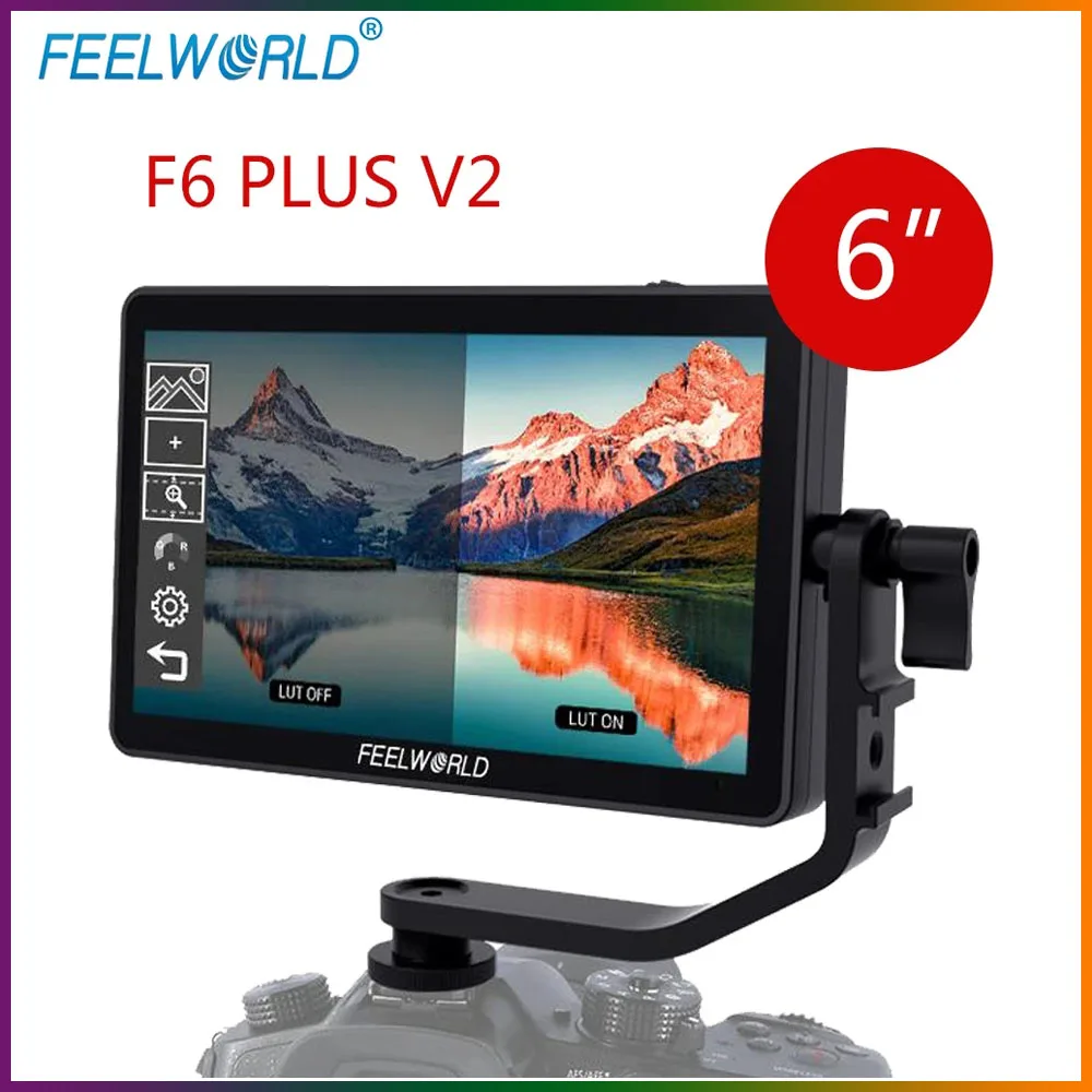 

Feelworld F6 Plus V2 6-дюймовый 4K монитор 3D LUT сенсорный экран DSLR камера полевой монитор 1920x1080 видеокамера