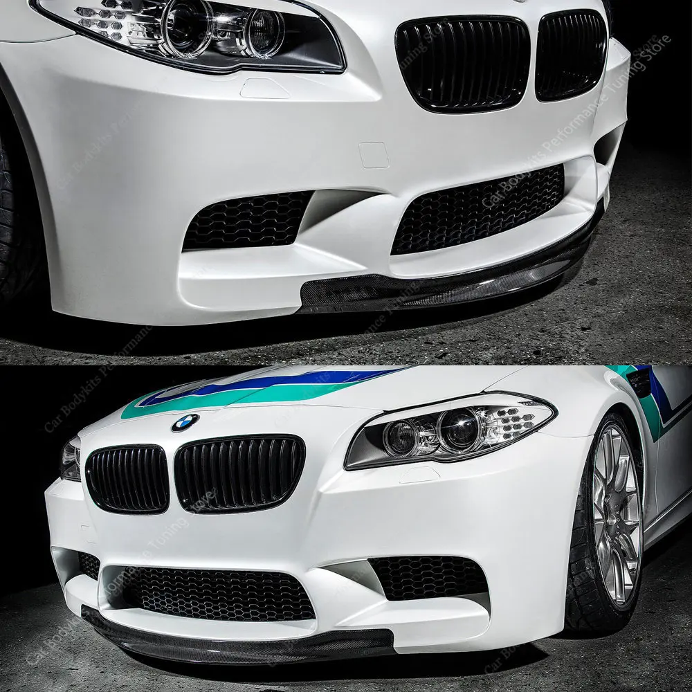 Performance Style Lip For Bmw F10 M5 Front Bumper Lip Chin Spoiler Splitter Diffuser Bodykits Real M5 M5 CS 2009 2010-2017