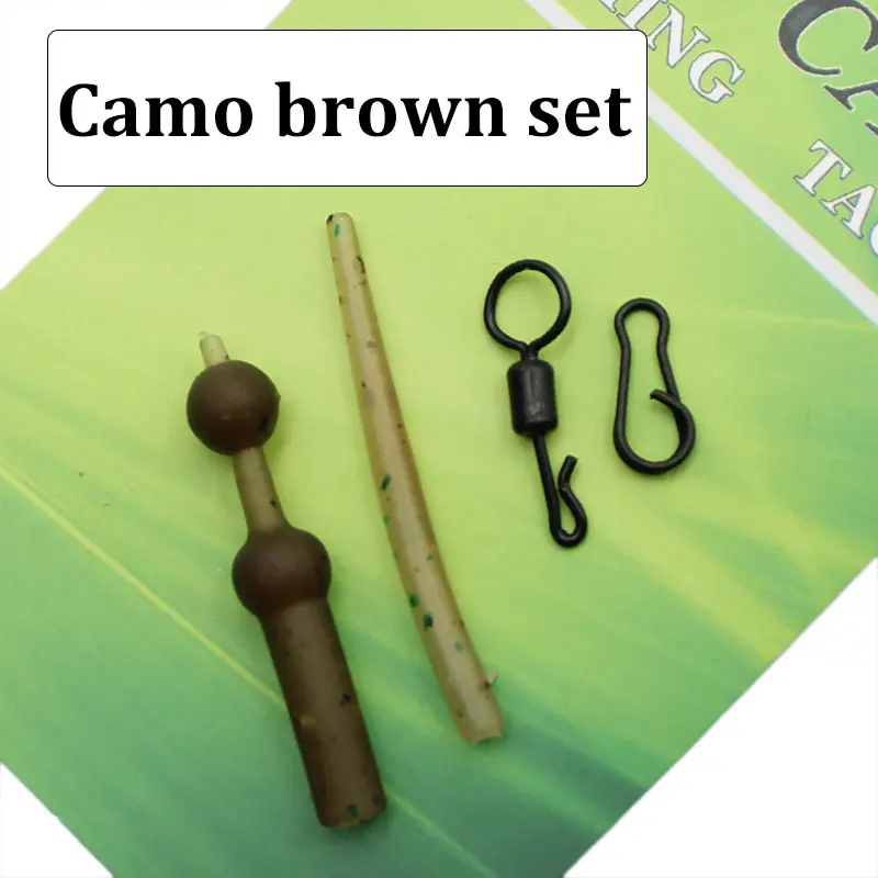20 pz Pesca Alla Carpa Anti Groviglio Manicotto Tubi di Gomma Per Capelli Carpa Rig Accessori Per la Pesca Anello Girevole Connettore Carpa Affrontare  18