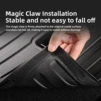 LUCKEASY For Tesla Model Y 2021-2024 Rear Seat Backrest Protective Pad Trunk Mat Car Interior Accessories Anti-Kick Pad 5