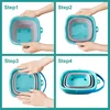 Collapsible Beach Sand Toys for Kids Travel Beach Toys for Kids with Foldable Sand Bucket Beach Shovel Toys Kit for Toddlers 3