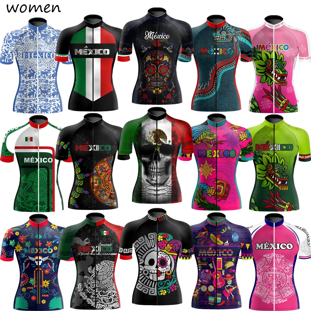 New Mexico Cycling Jersey Women Bike Mountain Road MTB Top Female Bicycle Shirt Short Sleeve Racing Riding Clothing Summer