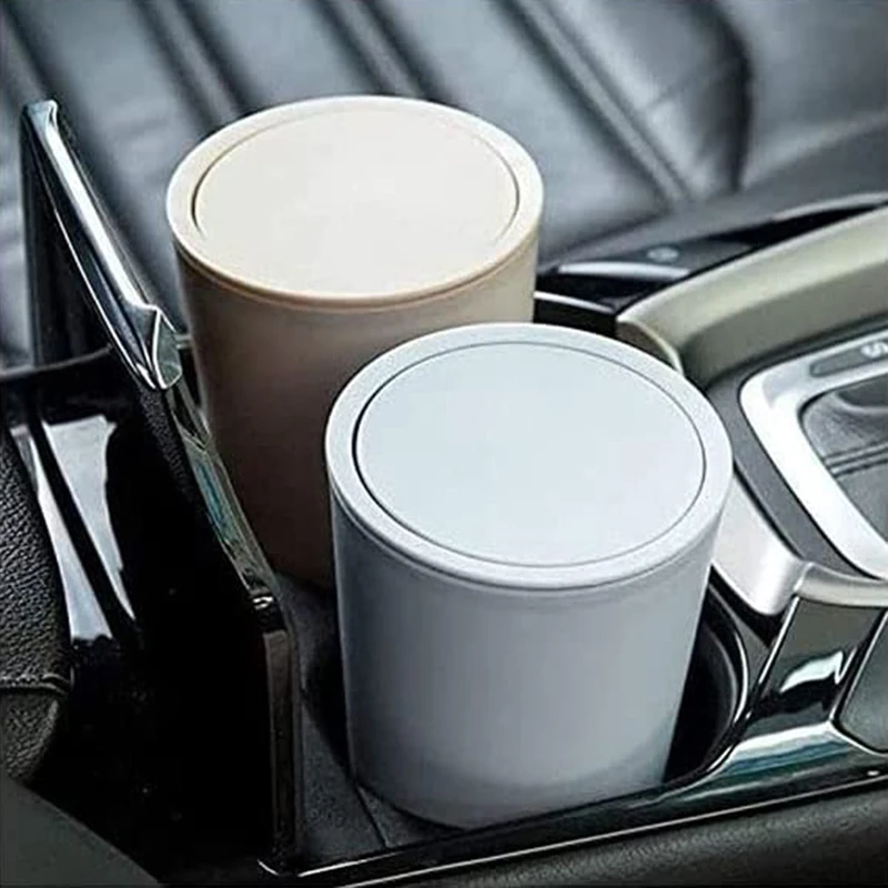 Car Trash Can Mini Plastic Waterproof Portable Mini Can for Interior Office Home