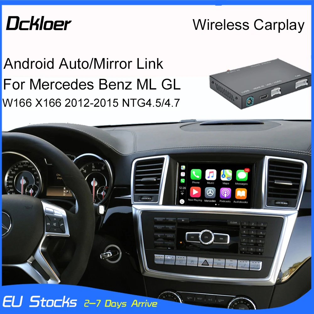

Беспроводное радио CarPlay для Mercedes Benz ML GL W166 X166 2012-2015 Android Авто Mirror Link AirPlay воспроизведение автомобиля Youtube функции