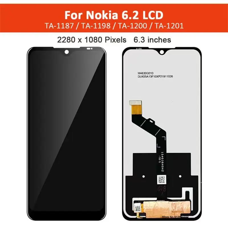 Per Nokia 6.2/7.2 Display Lcd Touch Screen Digitizer Assembly Con Cornice Ta-1193 Ta-1178 Schermo Lcd Parte Di Riparazione Di Ricambio