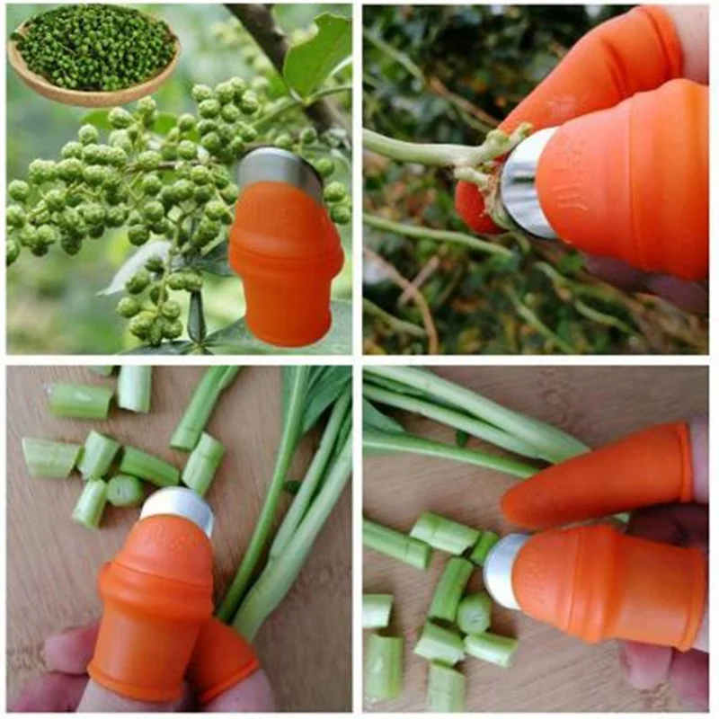 Farm Kitchen Vegetables and Fruits Iron Nail Gloves Armor Picking Pepper Peeling Vegetables Pinch Special Thumb Knife fruit picker