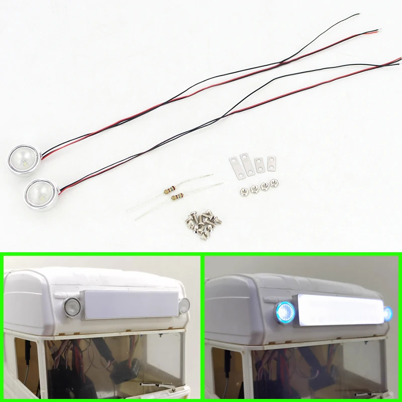 CGRC Luci LED Laterali Per Tamiya RC 1/14 Scania 770S VOLVO MAN – Set Fari Posizione