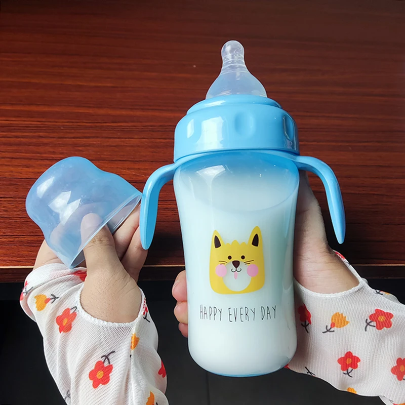 3 nipples Baby Cups Rotated Magic Cup Kids Leak-proof 360&deg; Drinking Water Bottle Hand Free Cup BPA Free Nursing Feeding
