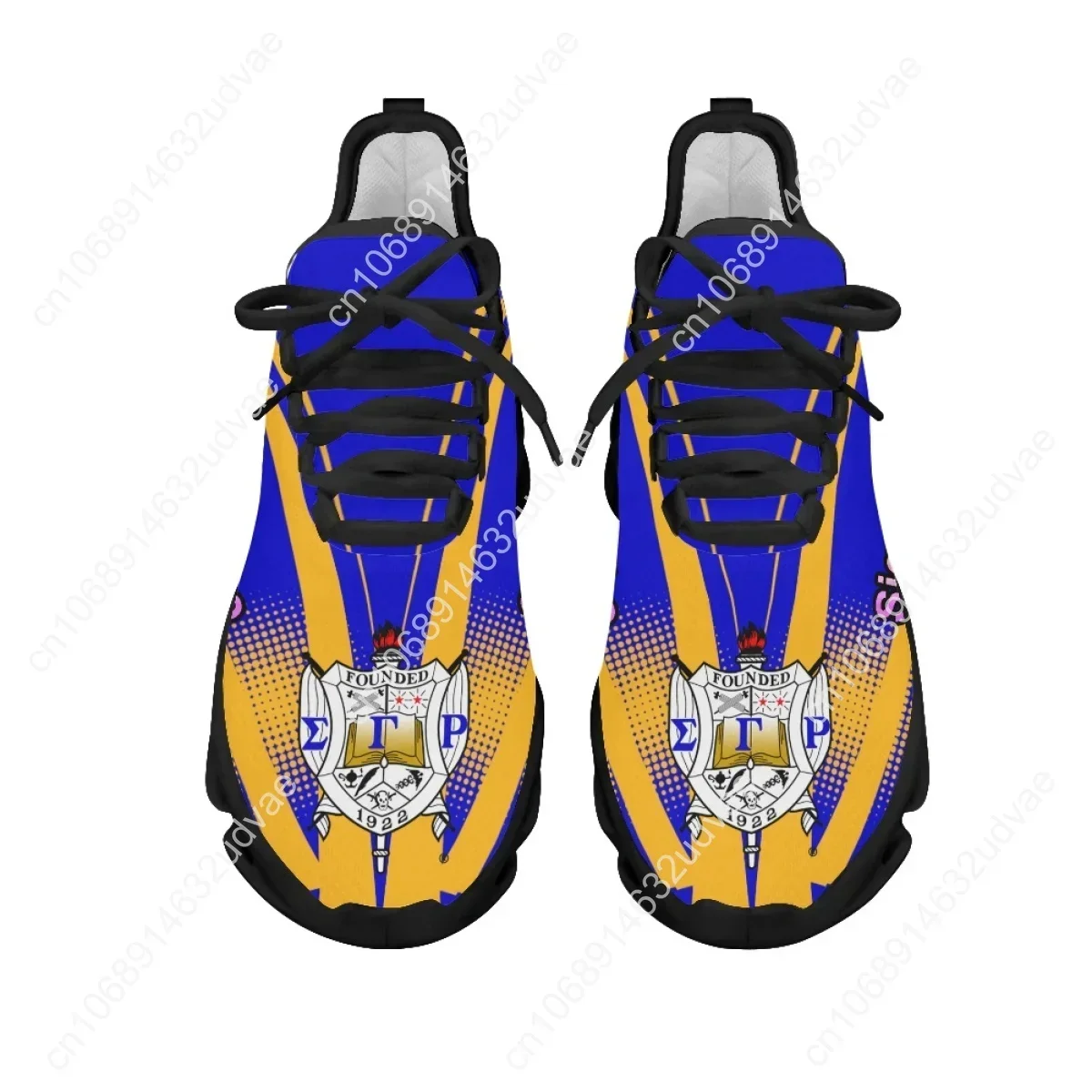 Women Shoes Lace-up Mesh Shoes Sigma Gamma Rho Poddles Breathable Running Shoe Wear-resistant Tennis Flat Shoes Hot
