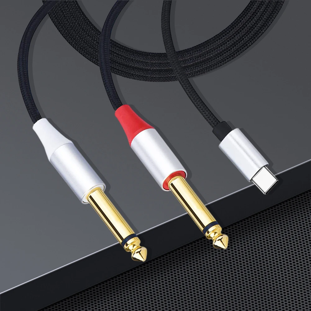 º Ʈ ȭ   ̺ Y й, USB C Ÿ,  6.35mm, 1/4 ġ TS  ڵ, 6.35mm, 1/4 ġ