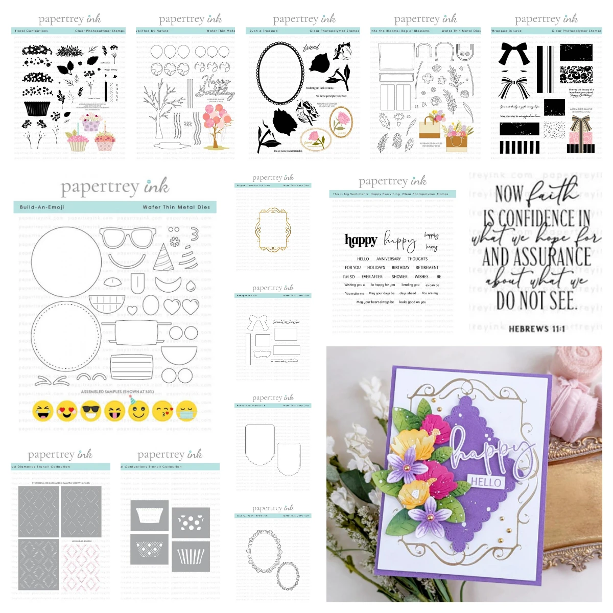 반사효과 봄꽃 디자인 다이 스텐실 큰 감성의 행복한 메시지 다이 스탬프 DIY..