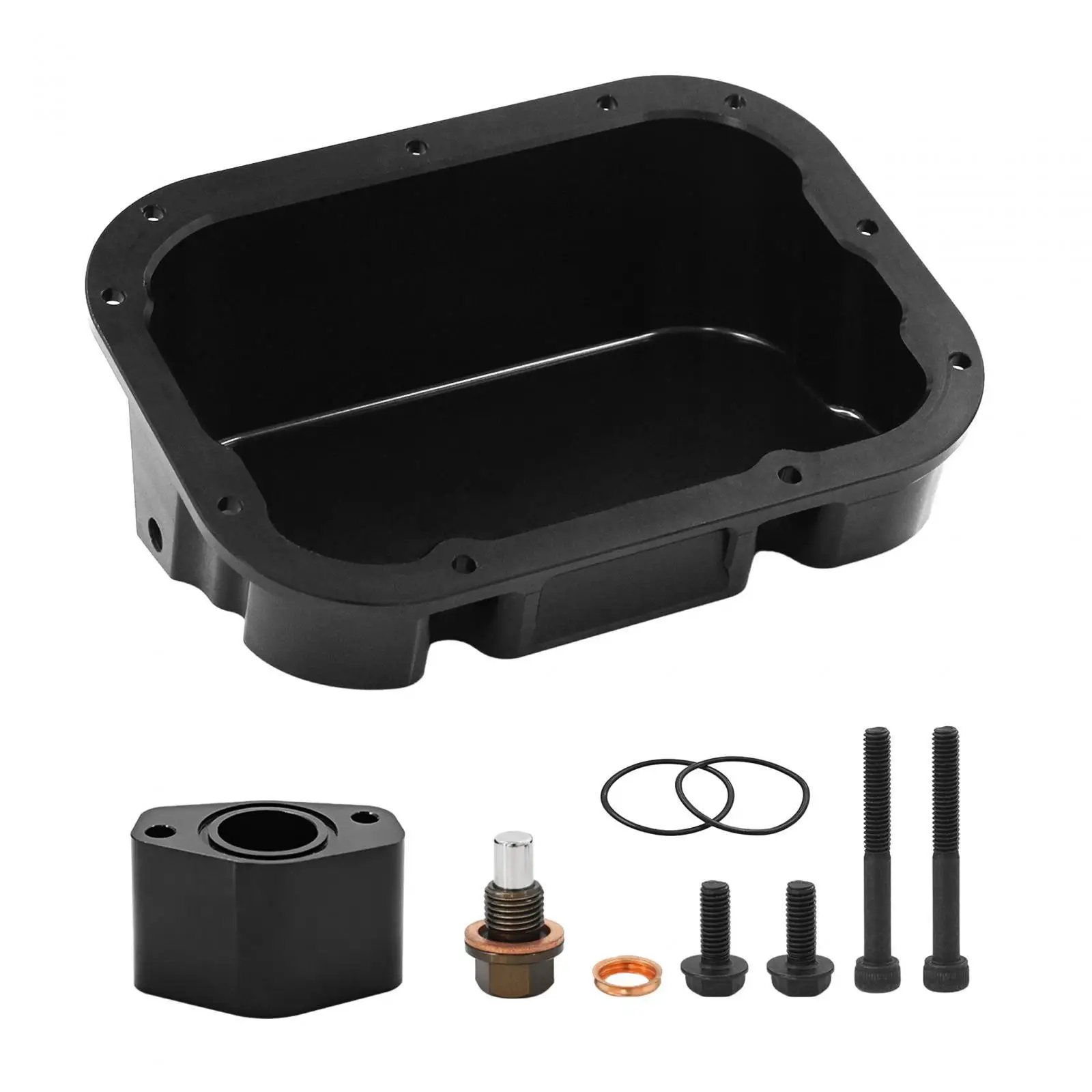 

Engine Oil Sump Pan Multiuse for GTR R35 09-19VR38dett Aluminum Alloy Auto Transmission Oil Pan for Car Replacements