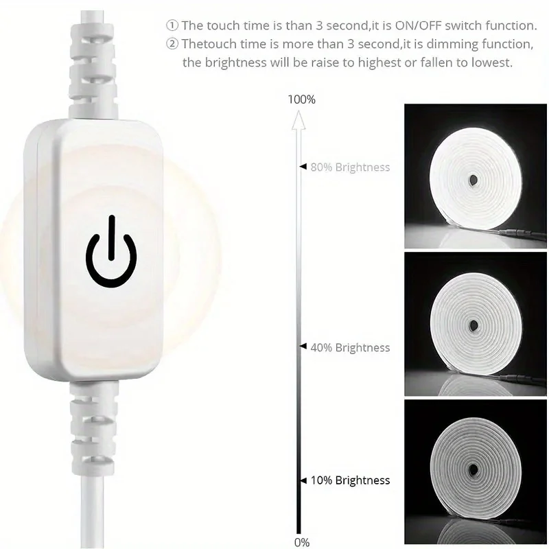 LED Strip Neon Light USB DC 5V Dimmable Touch Sensor Switch Flexible Silicone Neon Sign Tape Waterproof For Outdoor Home Decor 3