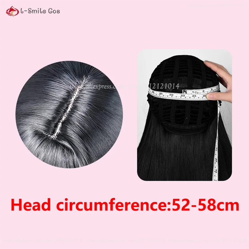 100cm Long Scalp Wig mit Pony Schwarz Weiß Blau, Cosplay Perücke Damen, Hitzebeständig, Synthetik Haar, Halloween 15 100cm Long Scalp Wig mit Pony Schwarz Weiß Blau, Cosplay Perücke Damen, Hitzebeständig, Synthetik Haar, Halloween 4