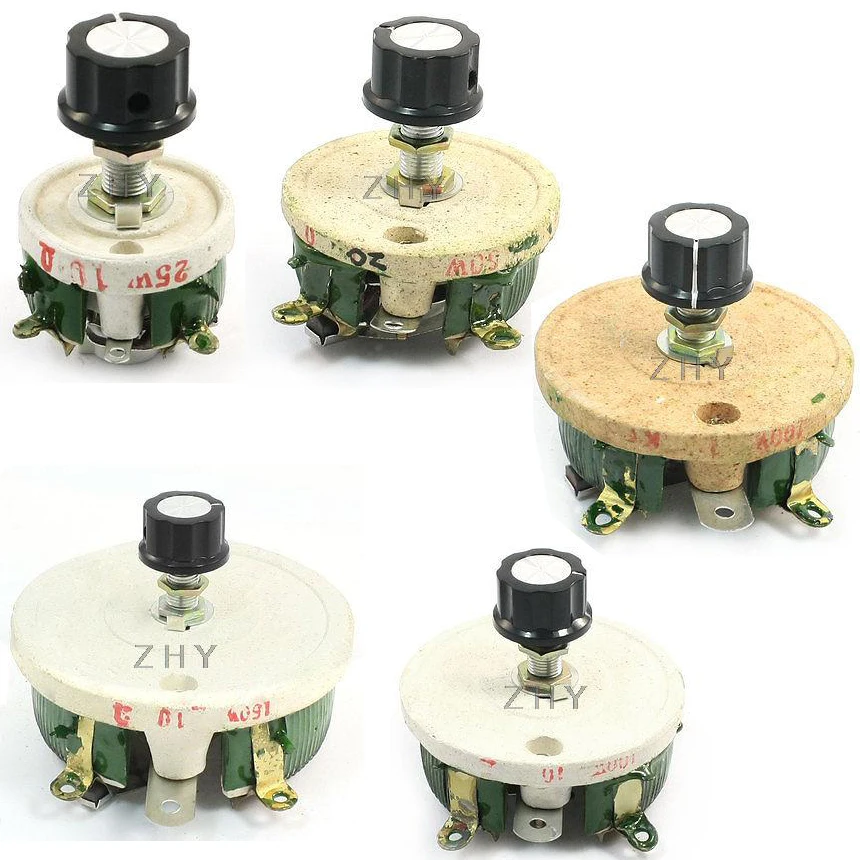 Ohm Cerâmica Pote Variável Rotativo Ajustável Disco Resistor Rheostat Bc1200w 300w 500w 10 15 20 30 50 100 200 500r 1k 3k 5k