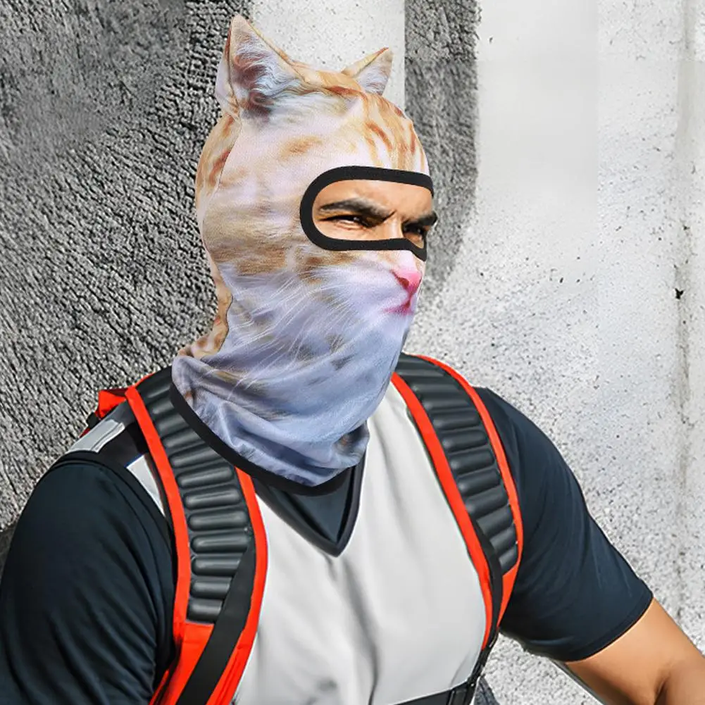 3D Cat Balaclava Motorcycle Cute Full Face Hood Mask Skiing Snowboard Hat Helmet Liner Biker Face Gorra Headgear Hat 4