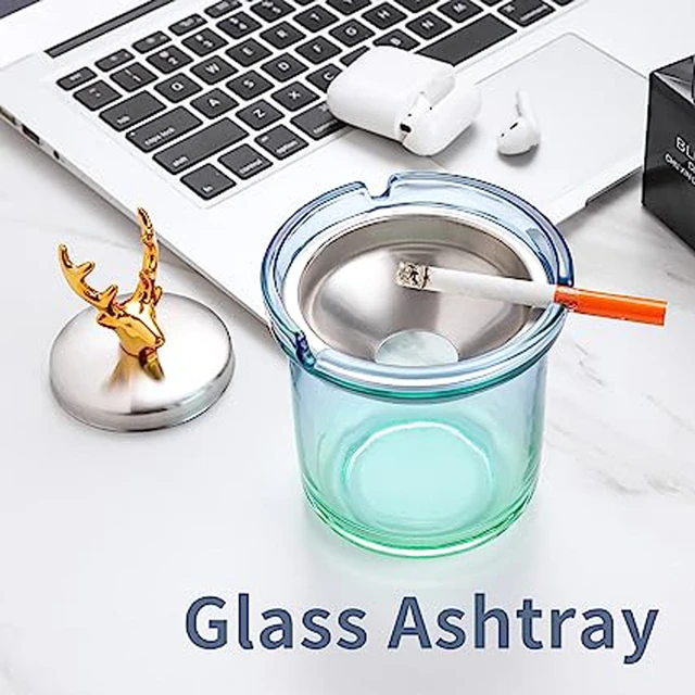 Outdoor Ashtray with Lid, Stainless Steel Home Ash Tray Set for Cigarettes,  Cool Ashtray for Outside and Indoor Use - AliExpress