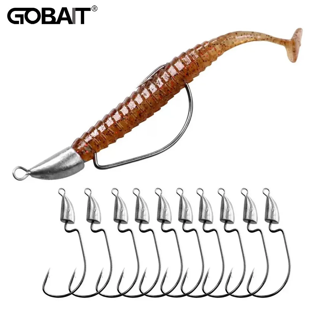 Weighted Metal Jig Worm Hooks 1