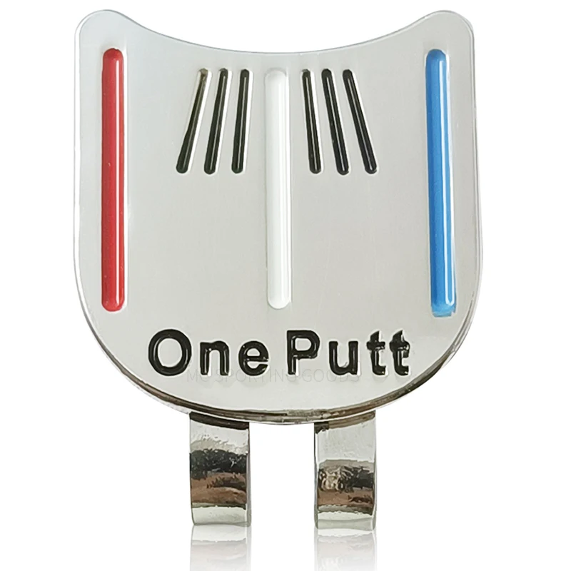 1PC One Putt Golf Ball Marker Magnetic Hat Clip Putting Alignment Aiming Tool ball mark drop golf ball marker