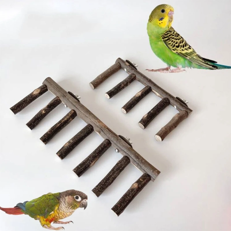 Bird Toy Perch Ladder Parrot Grinding Stand for Cage Snuggle Toy for Small Birds Parrots Easy to Install