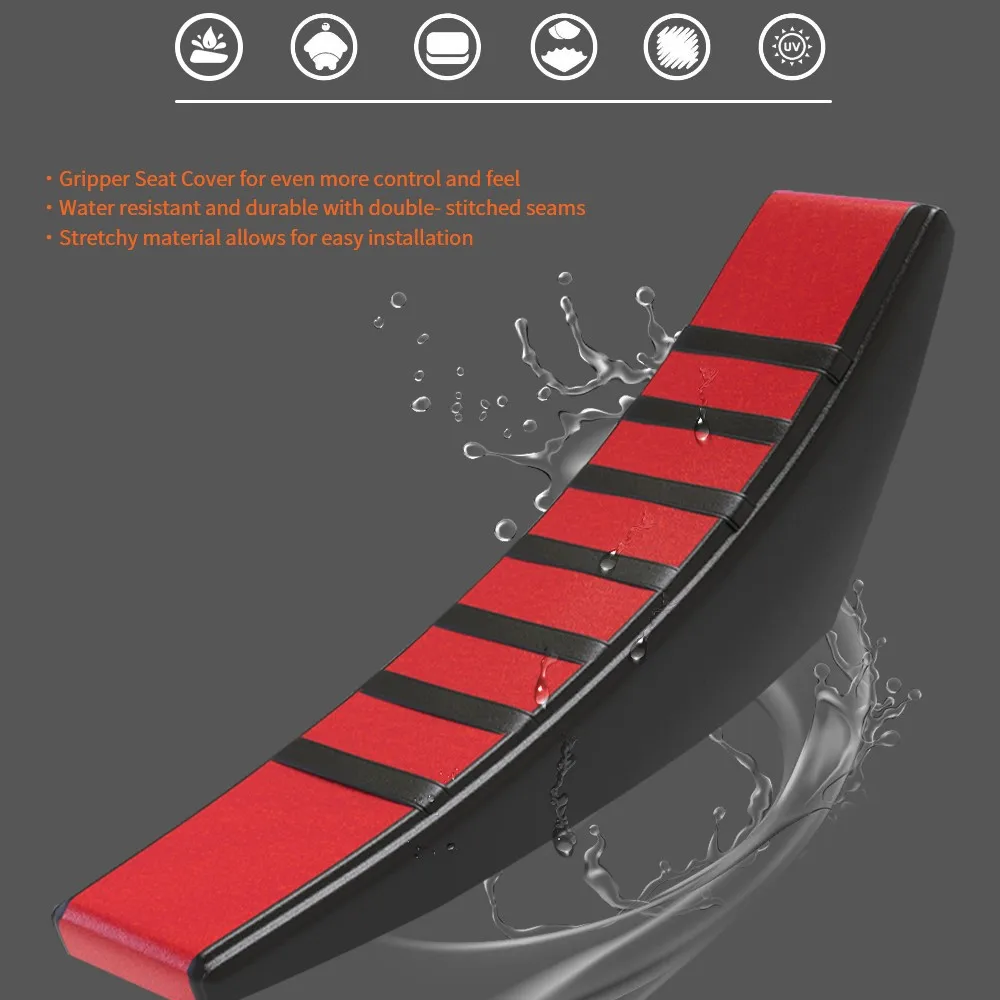 

Motorcycle Universal 5 Color Seat Cover Off-road car Rubber Striped Soft moto seat cover For 125 SX 125 EXC 690 ENDURO R ENDUROR