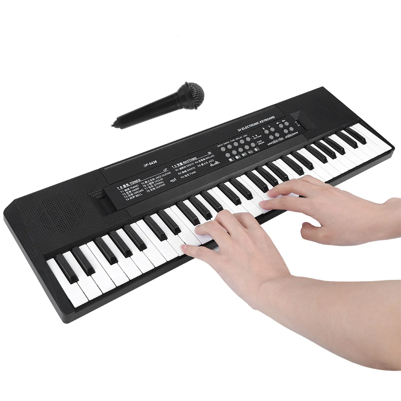 Electronic Keyboard Elegant Electronic Keyboard 54‑Key Organ Durbale Sound for Adult Chidren Home School