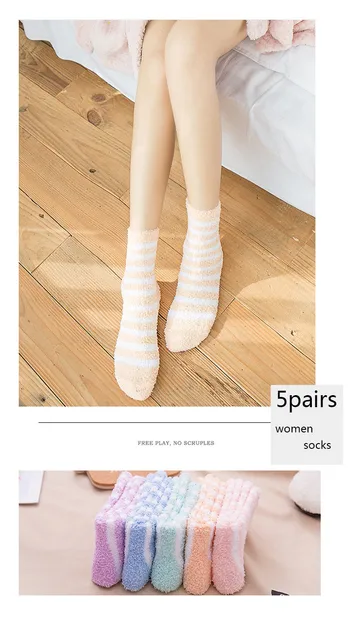 5 Paia Calzini Invernali In Pile - Morbidi E Super Caldi Per Donne - Foto 11