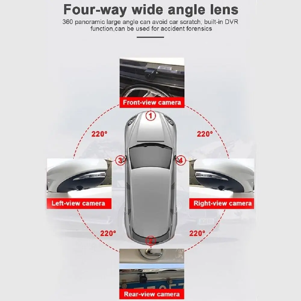 360 Panoramic Camera Car 1080P AHD 360 Camera Panoramic Surround View for Android Auto Radio Night Vision 360 panoramic camera,360 degree camera