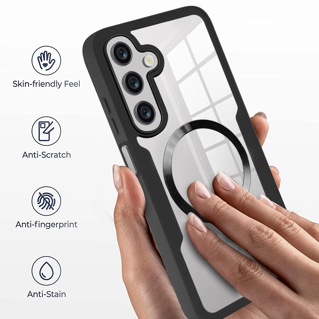 Magnetic 360 Full Body Clear Protective Case with Magsafe Compatibility