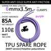 NEVERTOOLATE TPU spare rope accessories backup with clamps change rope jump rope diy anti cold low temperature winter not hard 5