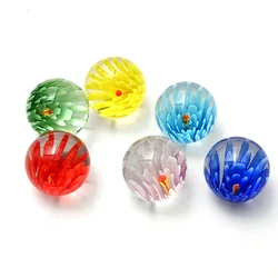 Jeu de billes de verre colorés pour enfants, jeu de course en marbre, Solitaire, jouet, accessoires pour remplissage de Vase et réservoir de poisson, décoration de maison, 6 pièces de 25mm 