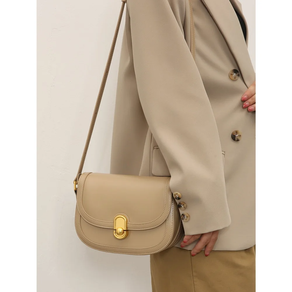 

Сумка-седло из мягкой кожи с высокой текстурой, универсальная сумка через плечо, женская сумка через плечо, модный и повседневный нишевой дизайн