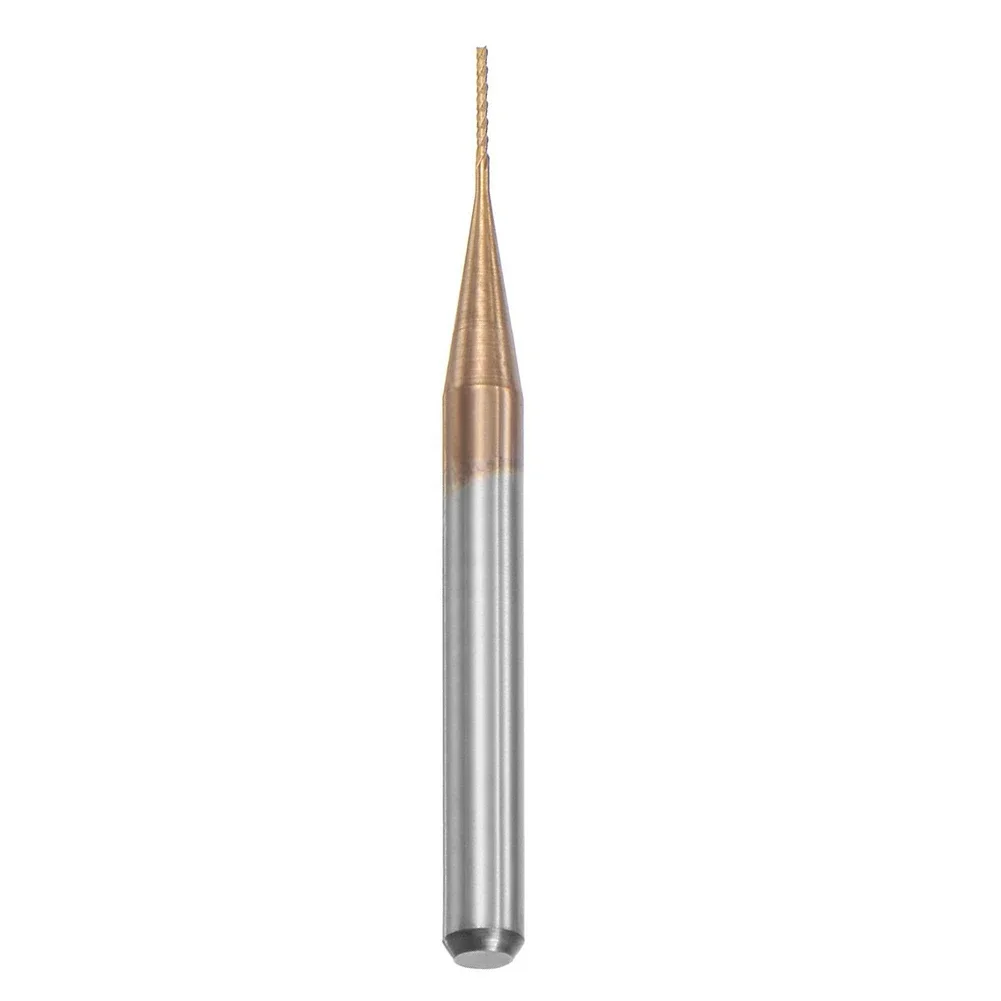 고속 CNC 조각 초경 엔드 밀 라우터 비트 왼손 밀링 티타늄 코팅 05mm x 4mm 커팅 에지