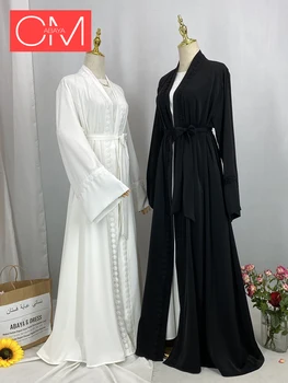 S.H ARAB SHOP عباية سوداء كيمونو فاخر للنساء 1