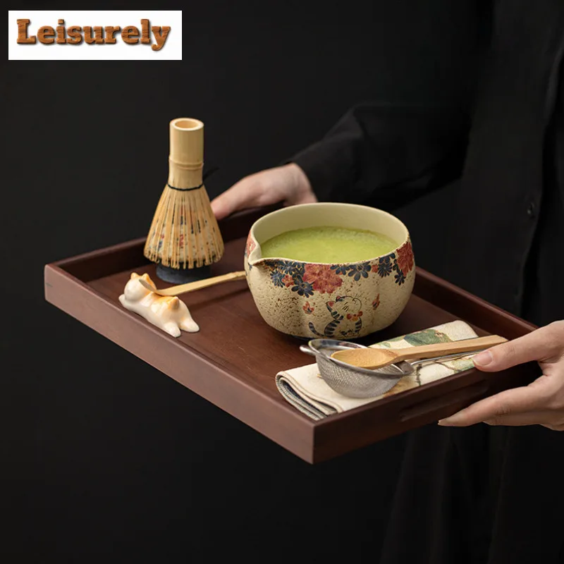Firestone Red Tea Set Complete Set Ancient Whisk Batidor Japanese Matcha Set Kit Green Tea Powder Bamboo Tranditional Tea Sets