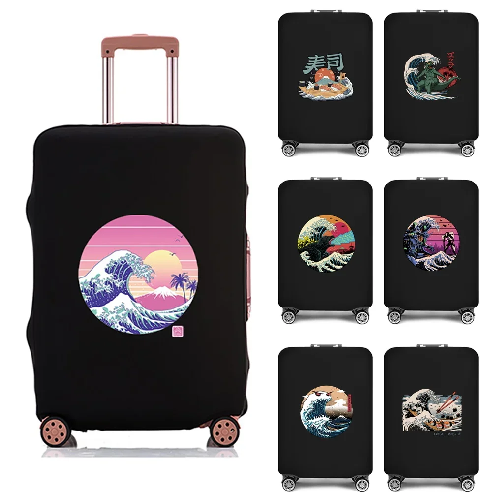 Luggage Protective Cover 18-28 Inch Travel Accessories Elastic Wave Series Trolley Case Suitcase Protector Cover