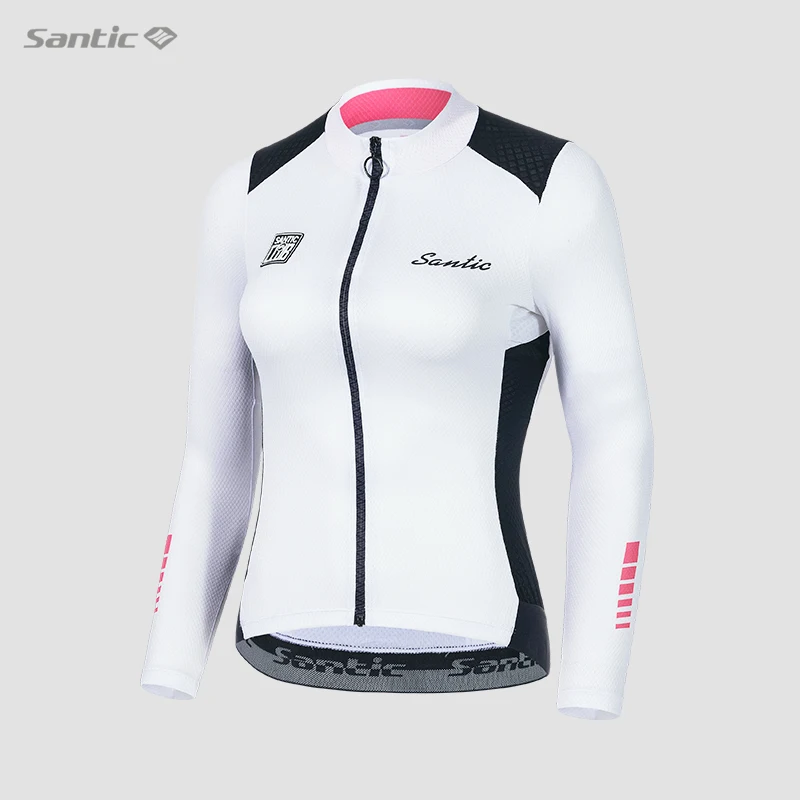 

Santic Women Cycling Winter Windproof Jersey Road Bike Ridling Mtb Fleece keep warm Jackets Running Sports Tops